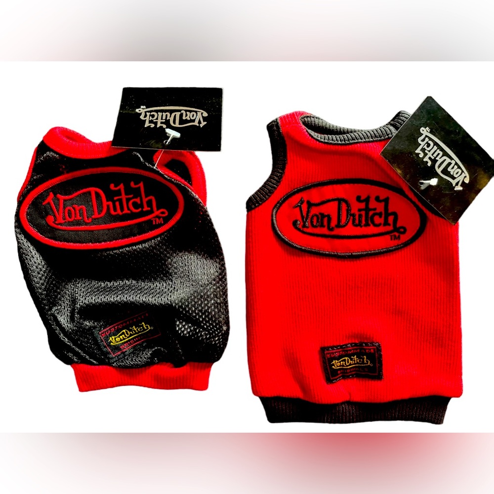 VON Dutch Dog Spring Clothes Pet Puppy Costume Dog Cat Sports Apparel top